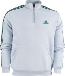 Adidas Bluza męska adidas Essentials Fleece 3-Stripes 1/4-Zip błękitna IJ8909 2XL. Niebieskie bluzy męskie Adidas, m, bez wzorów, bez kaptura. Za 259.53 zł.