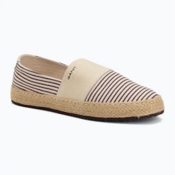 Espadryle damskie GANT Raffiaville. Brązowe espadryle damskie GANT, bez wzorów, z materiału, eleganckie, bez obcasa, bez zapięcia. Za 219.99 zł.