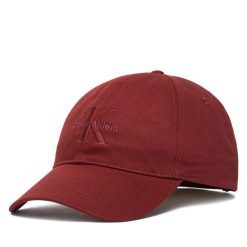 Czapka z daszkiem Calvin Klein. Czerwone czapki i kapelusze męskie Calvin Klein, bez wzorów. Za 169.99 zł.
