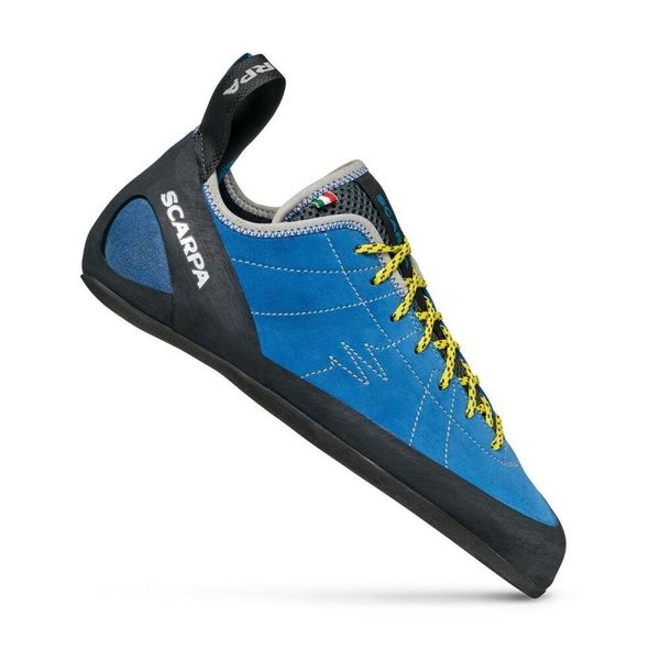 Buty wspinaczkowe męskie Scarpa HELIX. Niebieskie buty sportowe męskie Meindl, bez zapięcia, wspinaczkowe. Za 334.99 zł.