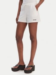Guess Szorty sportowe E6GD01 KCRZ1 Biały Relaxed Fit. Białe szorty sportowe damskie Guess, m, z aplikacjami, z bawełny, sportowe. Za 179.99 zł.