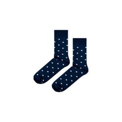 Skarpetki Blue Dots. Niebieskie skarpety męskie marki Soxstory, z napisami. Za 16.00 zł.