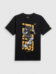 4F T-shirt regular z nadrukiem męski - czarny XXL. Czarne t-shirty męskie 4f, m, bez wzorów, z bawełny, klasyczne, bez kołnierzyka. Za 69.99 zł.