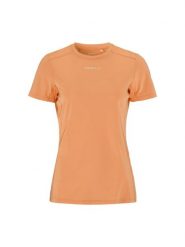 Craft ADV Essence SS Tee 2 W – Oddychająca koszulka treningowa – Apricot. Brązowe koszulki sportowe damskie Craft, l, bez wzorów, z dżerseju, bez kołnierzyka, bez ramiączek. Za 189.00 zł.