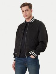 Guess Jeans Kurtka bomber M6RL0J WJ842 Czarny Regular Fit. Czarne kurtki męskie Guess Jeans, m, z aplikacjami, z jeansu, bez kaptura. Za 524.99 zł.