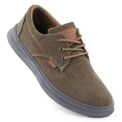 Buty męskie casual tekstylne brązowe Nowacki 1059-H beżowy. Brązowe półbuty na co dzień męskie z materiału, casualowe, bez zapięcia. W wyprzedaży za 264.58 zł.