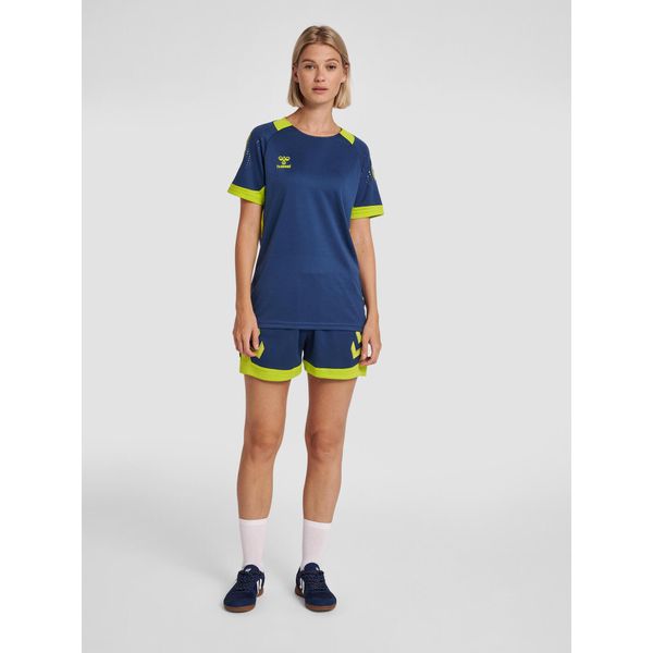 Damski jersey Hummel hmlLEAD. Niebieskie koszulki sportowe damskie Hummel, xl, bez wzorów, z dzianiny, sportowe, bez kołnierzyka. Za 133.00 zł.