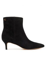 LAUREN RALPH LAUREN Botki 802967779001 Czarny. Czarne botki damskie Lauren Ralph Lauren, ze skóry, bez obcasa, na szpilce, bez zapięcia. Za 889.99 zł.