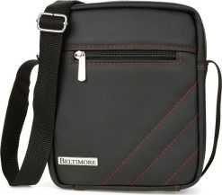 Beltimore Beltimore torba męska na ramię skórzana czarna pasek F17. Czarne paski damskie Beltimore, bez wzorów. Za 153.99 zł.