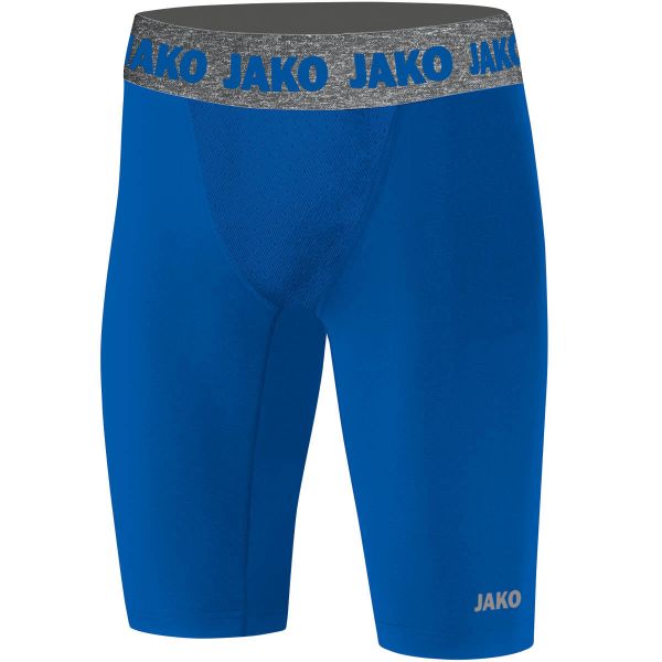 Szorty Jako court Compression 2.0. Niebieskie krótkie spodenki sportowe męskie Jako, bez wzorów, z materiału, do piłki nożnej. Za 198.50 zł.