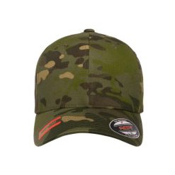 Czapka Z Daszkiem Multicam. Brązowe czapki i kapelusze damskie FLEXFIT, bez wzorów. Za 87.99 zł.