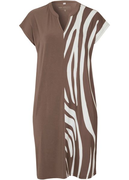 Sukienka shirtowa. Czarne sukienki damskie bonprix, bez wzorów, bez kołnierzyka, bez ramiączek. Za 129.99 zł.