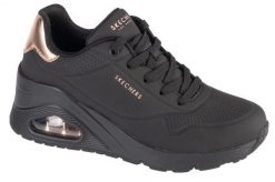 Buty sportowe Sneakersy damskie, Uno Wedge - Hi Steps. Czarne obuwie sportowe damskie Skechers, bez wzorów, z materiału, trekkingowe. Za 454.85 zł.