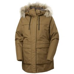 Parka damska z kapturem Helly Hansen Coastal. Brązowe parki damskie Helly Hansen, na zimę, bez wzorów, sportowe, z kapturem. Za 1,159.25 zł.