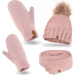 Nandy Nandy Damski Komplet Zimowy Czapka Szal Rękawiczki - Zest-Csr-14503-Pu-Ro. Czapki i kapelusze damskie Nandy, na zimę, bez wzorów. Za 130.90 zł.
