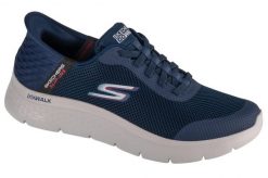 Buty sportowe męskie Skechers Go Walk Flex Hands. Niebieskie mokasyny męskie Skechers, z materiału, sportowe. Za 339.99 zł.