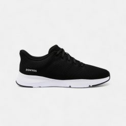 Buty fitness damskie Domyos. Białe obuwie sportowe damskie DOMYOS, bez wzorów, z kauczuku, do biegania. Za 99.99 zł.