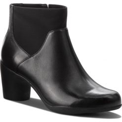 Botki CLARKS - Un Rosa Mid 261355304 Black Leather. Kozaki damskie marki Clarks. W wyprzedaży za 299.00 zł.