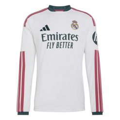 Koszulka Domowa z Długim Rękawem Real Madrid 2026/27. Białe bluzki z długim rękawem męskie Adidas, s, bez wzorów, bez kołnierzyka. Za 465.50 zł.