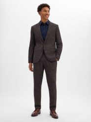 Finshley & Harding London marynarka z zestawu modułowego Mężczyźni Slim Fit brązowy|niebieski, 48. Brązowe marynarki męskie Finshley & Harding London, bez wzorów, biznesowe. Za 1,199.95 zł.