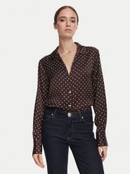Guess Koszula W6YH23 W2946 Brązowy Regular Fit. Brązowe bluzki damskie Guess, xs, z aplikacjami, z syntetyku, bez kołnierzyka, bez ramiączek. Za 344.99 zł.