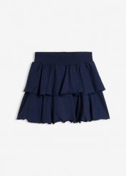 Spódnicospodnie z dżerseju z elastycznej mieszanki bawełny organicznej. Niebieskie spodnie materiałowe dla dziewczynek bonprix, bez wzorów, z bawełny. Za 54.99 zł.