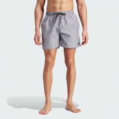 Szorty Stripey Classics Swim Short Length. Białe szorty męskie Adidas, s, bez wzorów, z materiału, eleganckie. Za 142.00 zł.