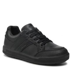 Sneakersy Geox. Czarne półbuty chłopięce Geox, bez wzorów, bez zapięcia. Za 329.99 zł.