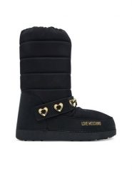 LOVE MOSCHINO Śniegowce JA24192G1NISD00B Czarny. Czarne śniegowce i trapery damskie Love Moschino, z materiału. Za 659.99 zł.