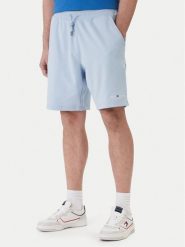 Tommy Hilfiger Szorty sportowe Logo MW0MW43068 Błękitny Regular Fit. Niebieskie krótkie spodenki sportowe męskie Tommy Hilfiger, l, bez wzorów, z bawełny. Za 369.99 zł.