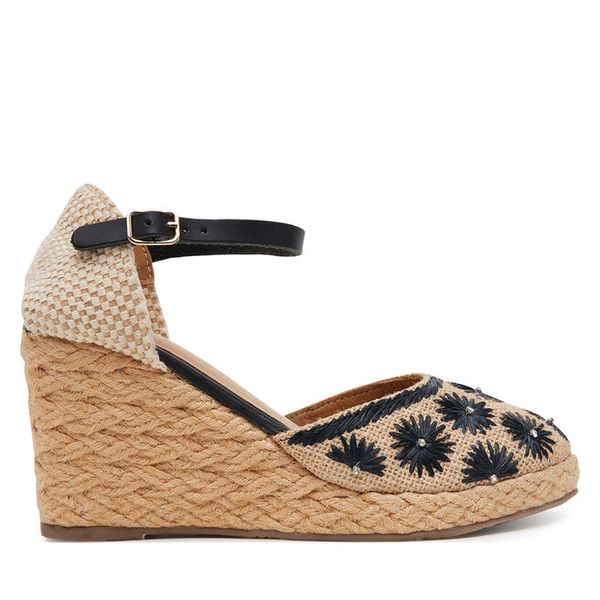 Espadryle Gioseppo. Czarne sandały damskie Gioseppo, bez wzorów, bez obcasa, bez zapięcia. Za 229.99 zł.