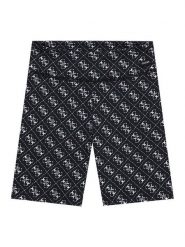 Guess Szorty sportowe J6RD02 MC01P Czarny Slim Fit. Czarne spodenki dla dziewczynek Guess, z aplikacjami, z syntetyku, sportowe. Za 159.99 zł.