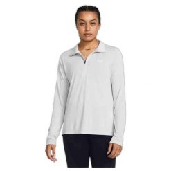 Bluza treningowa damska UA Tech™ UA Tech™ Twist ½ Zip Under Armour 1384225. Szare bluzy sportowe damskie Under Armour, bez wzorów, z poliesteru, bez kaptura, na fitness i siłownię. Za 179.99 zł.