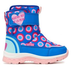 Śniegowce Agatha Ruiz de la Prada. Niebieskie śniegowce dziewczęce Agatha Ruiz de la Prada, bez zapięcia. Za 199.99 zł.