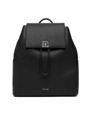 Calvin Klein Plecak Emblem Hw Pebble Backpack LV04F3553G Czarny. Czarne plecaki damskie Calvin Klein, bez wzorów, ze skóry. Za 649.99 zł.