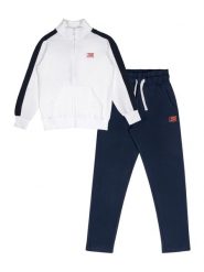 Bluza z bawełna z pełny zamek błyskawiczny na czas wolny. Białe bluzy męskie LEONE 1947 APPAREL, bez wzorów, z bawełny, bez kaptura, na fitness i siłownię. Za 218.92 zł.