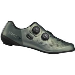 Rower szosowy - buty kolarskie SH-RC703, Sage Green. Zielone buty sportowe męskie Shimano, ze skóry, bez zapięcia, rowerowe. Za 928.50 zł.