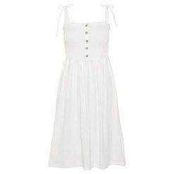 Vero Moda Sukienka damska Aria Sl Blk Sukienka Śnieg White (rozmiar S). Białe sukienki damskie Vero Moda, na lato, s, bez wzorów, bez kołnierzyka, bez ramiączek. W wyprzedaży za 77.00 zł.