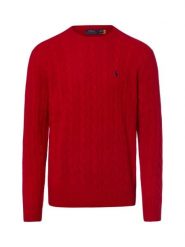 Polo Ralph Lauren sweter z dzianiny z zawartością kaszmiru Mężczyźni Wełna czerwony, XXL. Czerwone swetry przez głowę męskie Polo Ralph Lauren, m, bez wzorów, z dzianiny, bez kołnierzyka. Za 1,199.95 zł.