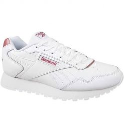 Buty do chodzenia damskie Reebok Glide. Białe obuwie sportowe damskie Reebok, bez wzorów, z materiału, trekkingowe. Za 172.00 zł.