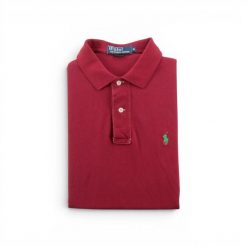 Second life - Polo Ralph Lauren koszulka męska z krótkim rękawem - Stan dobry. Czerwone koszulki polo męskie Ralph Lauren, l, bez wzorów, bez kołnierzyka, bez ramiączek, na golfa. Za 106.46 zł.