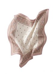 Apaszka damska WINGS beżowa 90x90 cm elegancki orientalny motyw. Czerwone szaliki i chusty damskie Wings, na lato, z aplikacjami, z materiału, eleganckie. Za 49.90 zł.