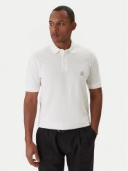 Armani Exchange Polo XM000367 AF13022 U0009 Biały Regular Fit. Białe koszulki polo męskie Armani Exchange, l, bez wzorów, z bawełny, bez ramiączek. Za 329.99 zł.