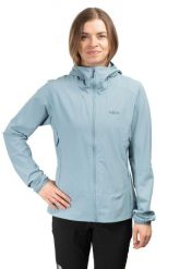 Kurtka softshell damska Borealis Hoody Women. Niebieskie kurtki damskie RAB, l, bez wzorów, z elastanu, z kapturem. Za 539.99 zł.