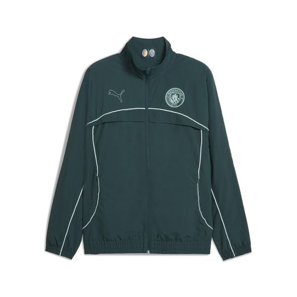 Męska kurtka Manchester City FtblStatement Cellerator PUMA. Zielone kurtki męskie Puma, m, bez wzorów, sportowe, bez kaptura. Za 439.00 zł.