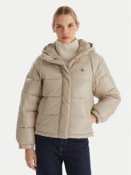 Calvin Klein Jeans Kurtka zimowa LV047D505G Beżowy Relaxed Fit. Brązowe kurtki damskie Calvin Klein Jeans, na zimę, m, bez wzorów, z jeansu, bez kaptura. Za 899.99 zł.