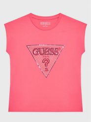 Guess T-Shirt J3GI33 K6YW1 Różowy Boxy Fit. Czerwone t-shirty i topy dla dziewczynek Guess, z aplikacjami, z bawełny, bez ramiączek. Za 209.99 zł.