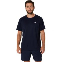 Koszulka Asics Core. Niebieskie koszulki sportowe męskie Asics, bez wzorów, bez kołnierzyka, bez ramiączek, do biegania. Za 174.00 zł.