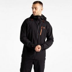 Kurtka wodoodporna Dare 2B Breathe Out. Czarne kurtki męskie Dare 2b, xl, bez wzorów, z materiału, z kapturem. Za 392.00 zł.