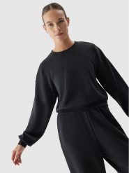 4F Bluza 4FAW23TSWSF701 Czarny Regular Fit. Czarne bluzy damskie 4f, xs, bez wzorów, z syntetyku, bez kaptura. Za 189.99 zł.